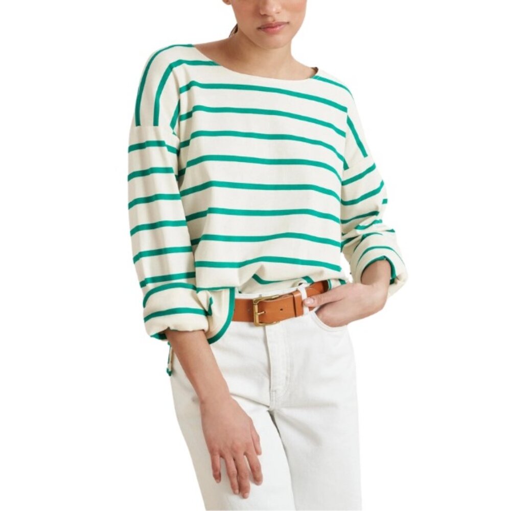 La Ligne Long Sleeved Striped Breton Tee Size S